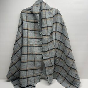 Zara large plaid wrap scarf
